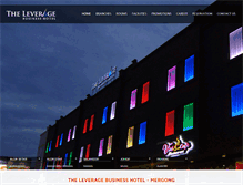 Tablet Screenshot of leveragehotel.com